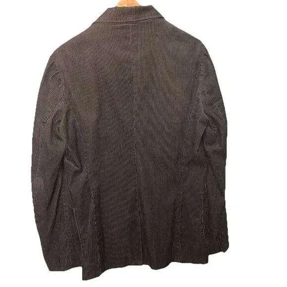 Guess Blazer Sports Jacket Corduroy Army Green Men's Size Medium Lined - Picture 2 of 10